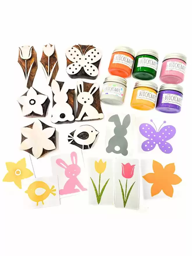 Easter Indian Block Printing SeEaster Block Printing Set - The Indian Block Print Co.