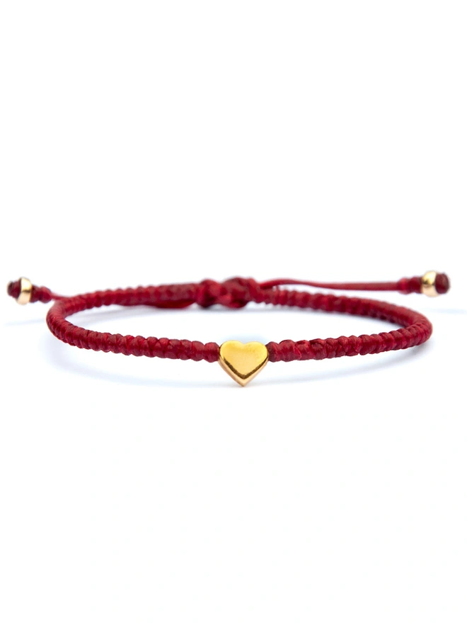 red cord gold bracelet for women