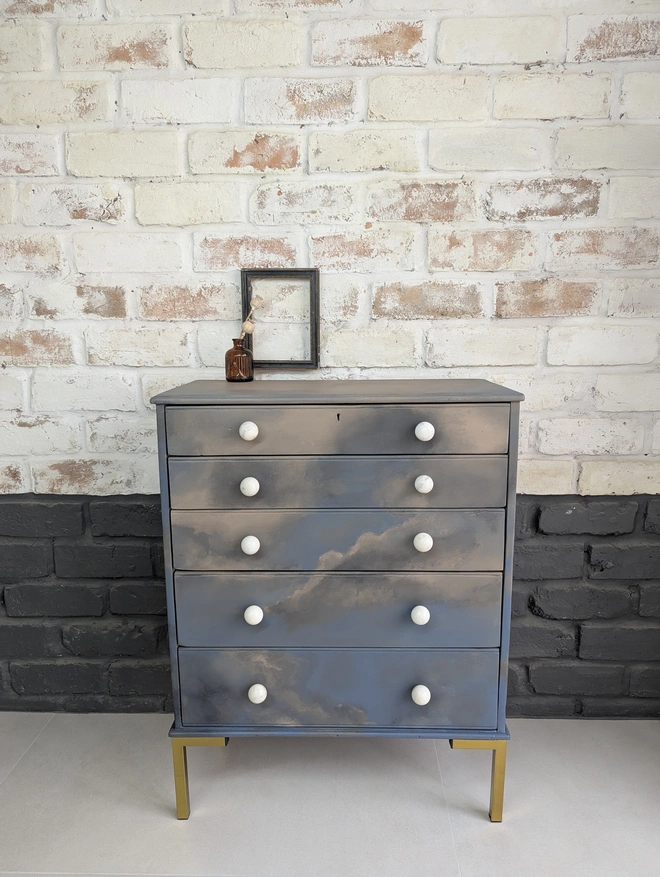 cloud art on drawers