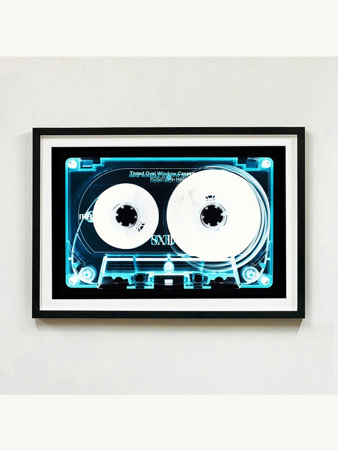 Heidler and Heeps Tape Collection Tinted Oval Window Cassette Pop Art Print Framed in Black