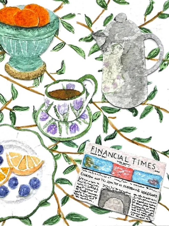 William Morris' Breakfast, Greetings Card