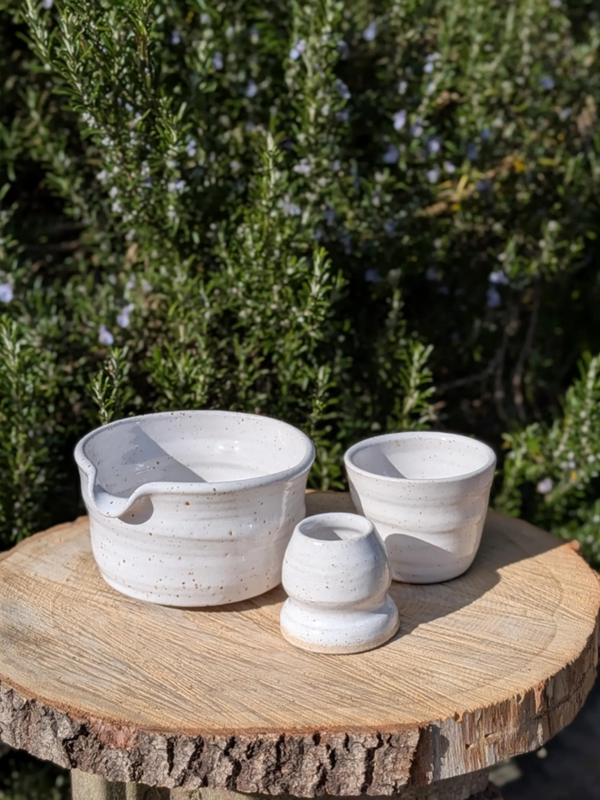 Handmade Matcha Set. A matcha set in rustic white.
