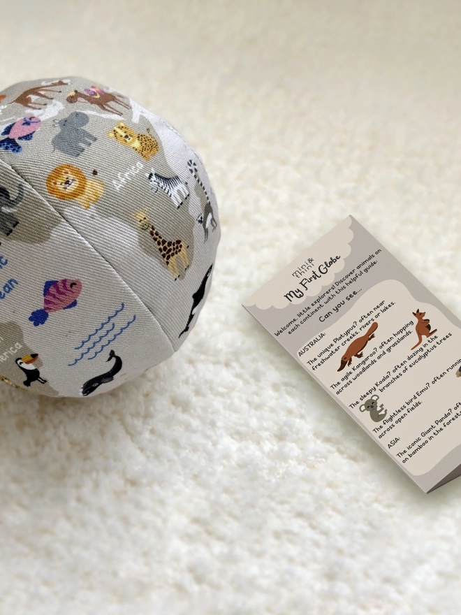 animal world soft toy globe