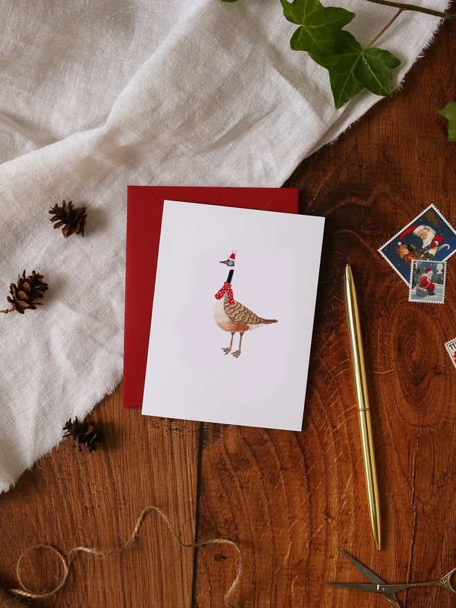 Christmas Canada Goose Mini Christmas Card