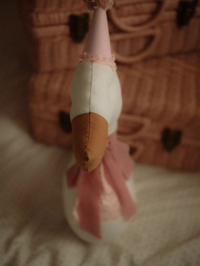 Soft Duck Wall Hanging, Nursery Animal Head, Circus style Decor, Goose Wall Mount, Baby Room Art