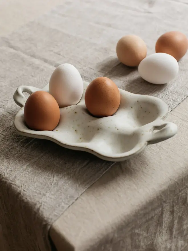stoneware egg tray