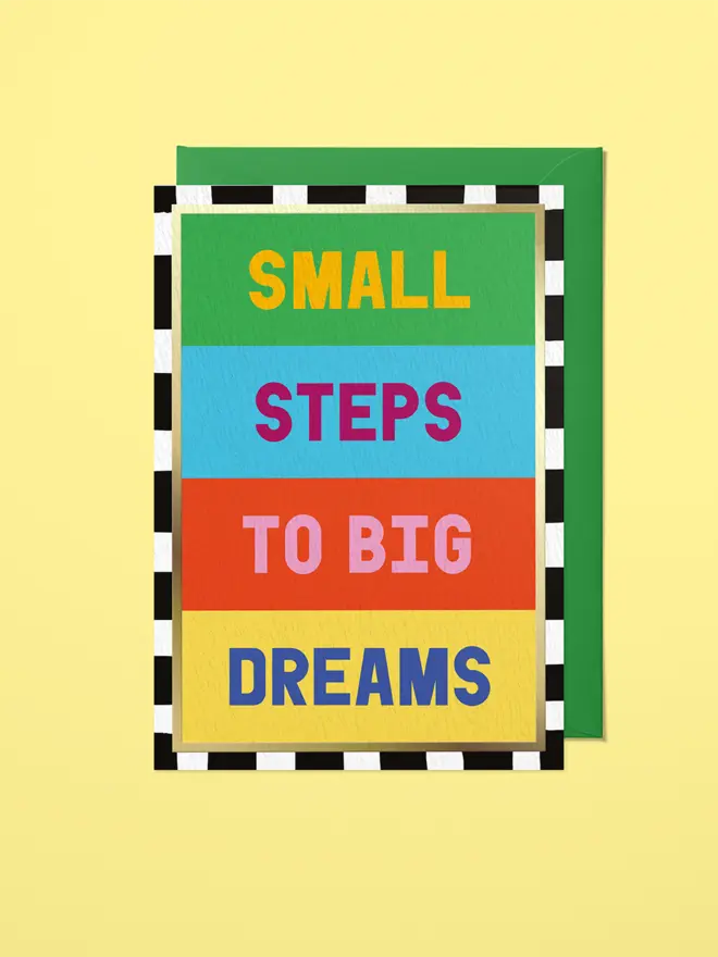 Small Steps To Big Dreams - Greetings Card
