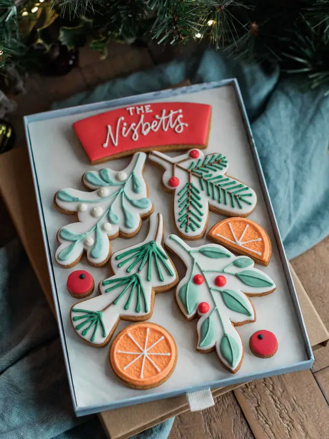 Christmas Garland Biscuit Gift