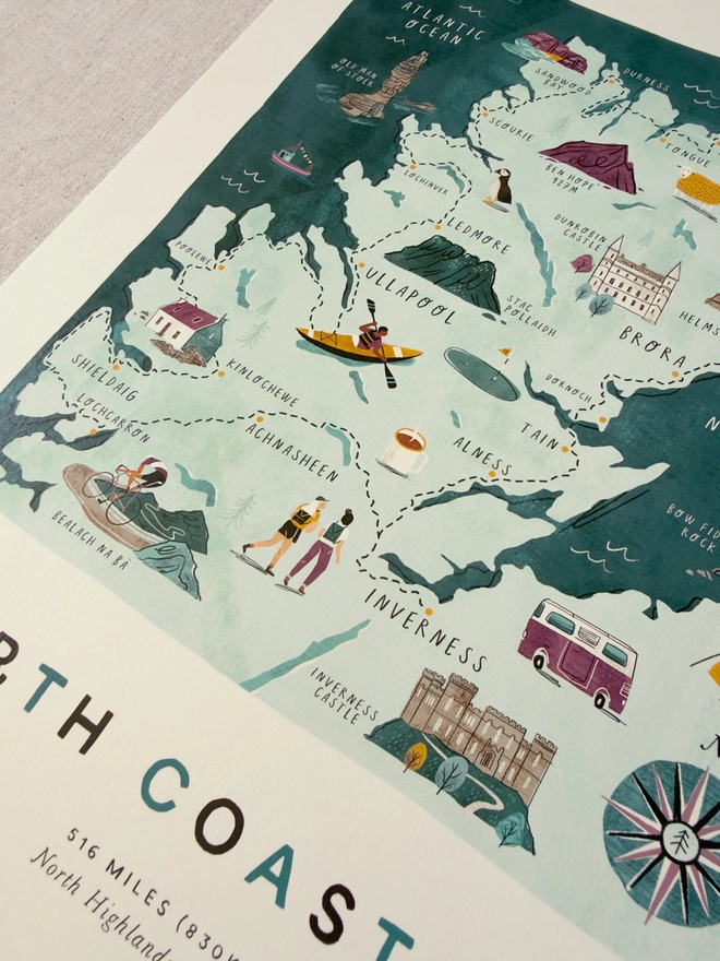 North Coast 500 print close up