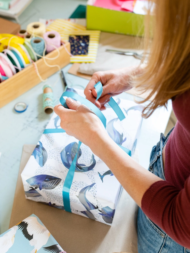 Whales In The Water Wrapping Paper