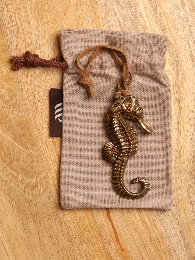 Seahorse Christmas Hanging Decoration with gift bag 