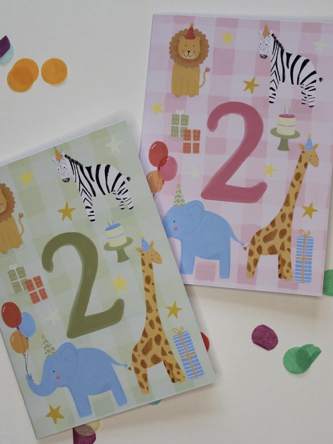 Safari animals 2nd birthday 