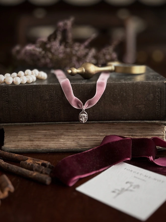 Forget Me Not Medal Charm ~ Sterling Silver