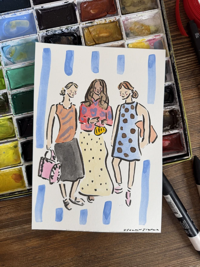 Friends Portrait A5 group of girls