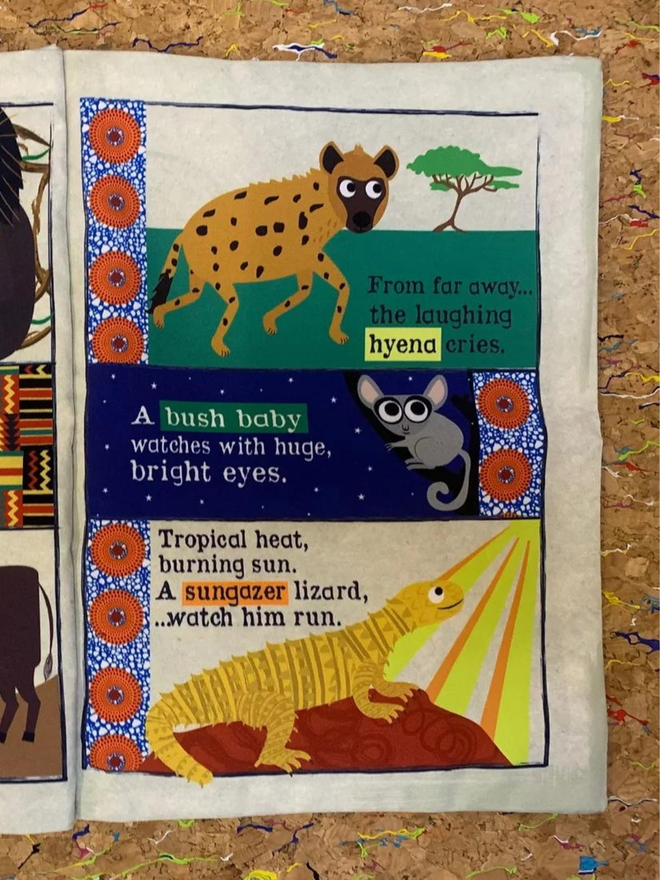 animals of africa cloth newspaper for babies