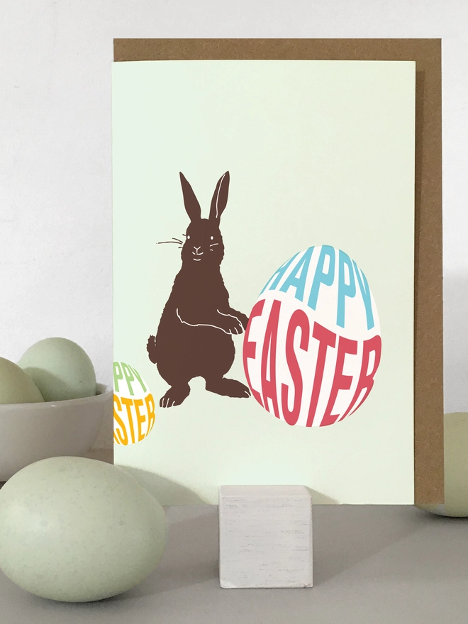 Easter Card Pale Green Background