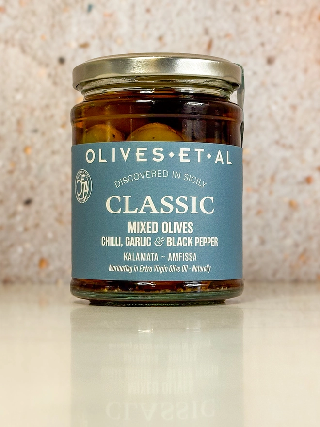 Classic Chilli & Garlic Whole Olives