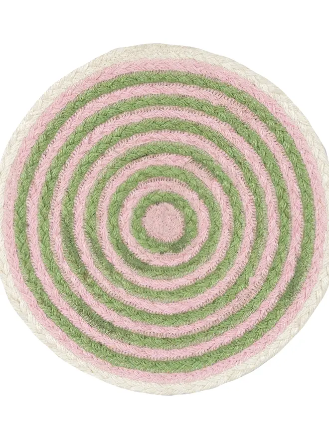 Pink & Green placemat product shot