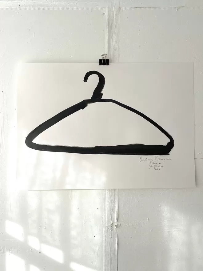 Wire Hanger Drawing by Inkteriors