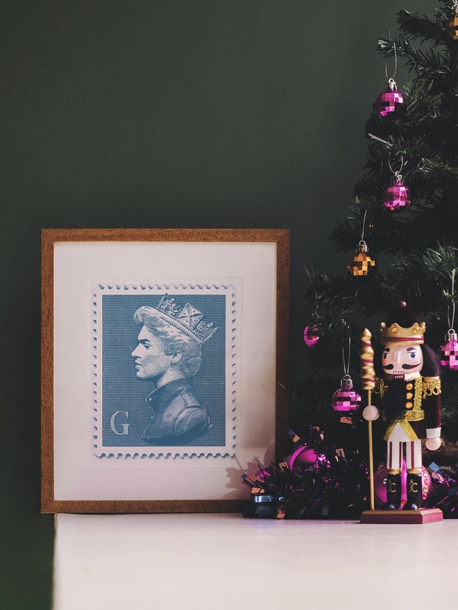 George Mini Stamp Art Print - Christmas Gift