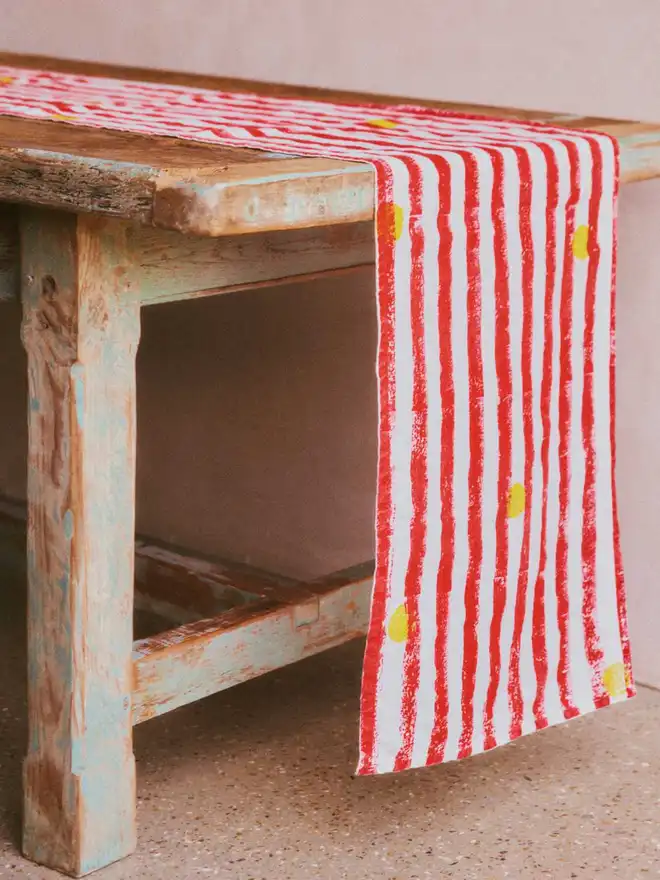 Red Stripe Table Runner