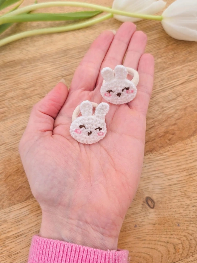 easter bunny baby hair bobbles