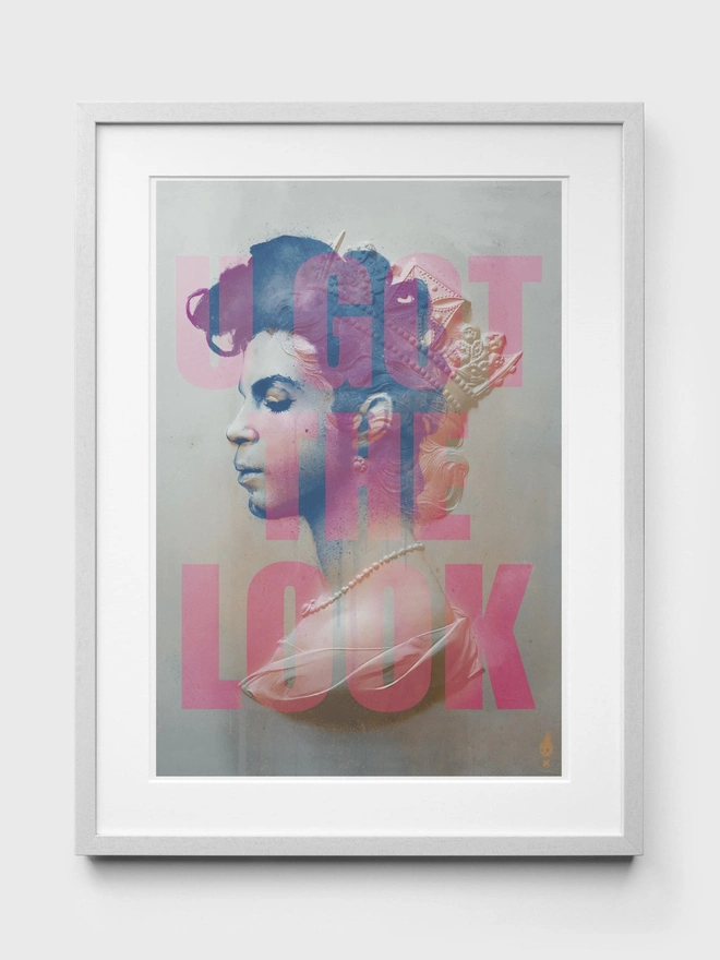 Prince U Got The Look Art Print - White Frame