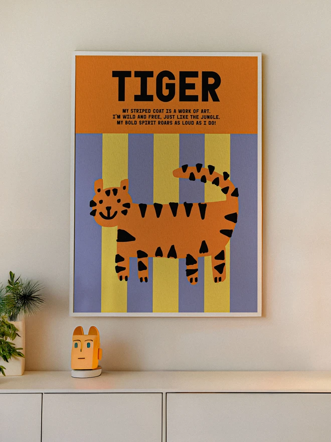 Tiger Art Print - Room Example