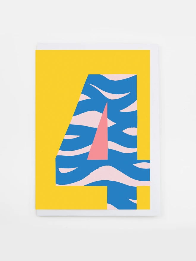 four fourth birthday card