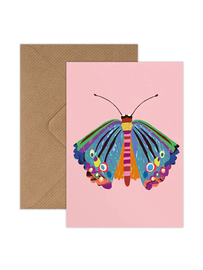 brie harrison rainbow butterfly mini card