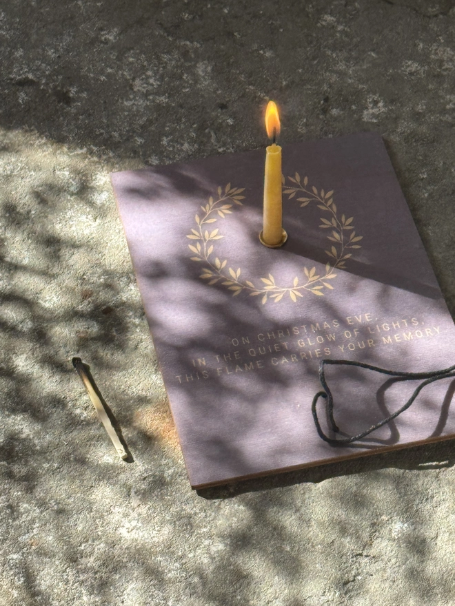 Christmas Eve memorial candle card