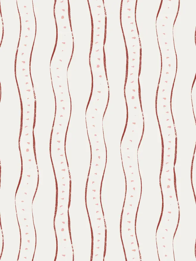 Rayure Burgundy Wallpaper, a living room with burgundy wallpaper. 