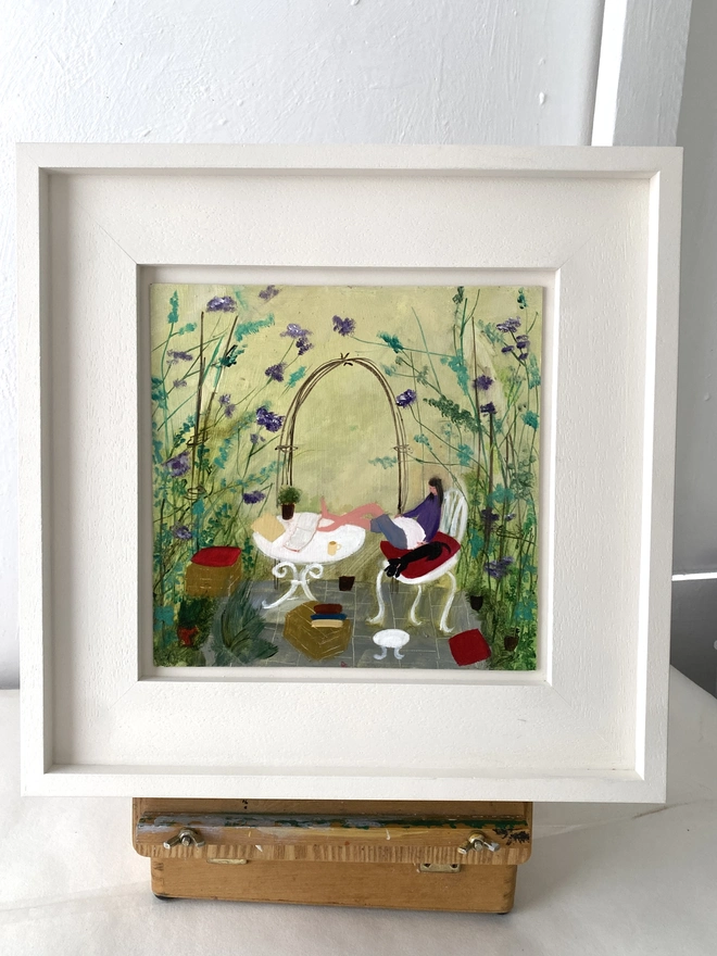 Summer Garden Painting of rest and relaxation