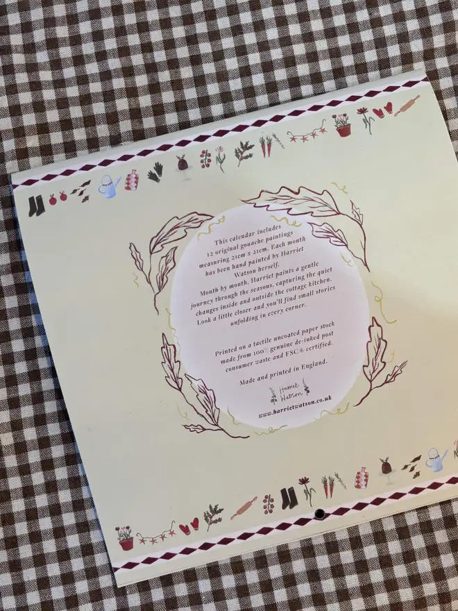 2026 calendar cottage kitchen harriet watson