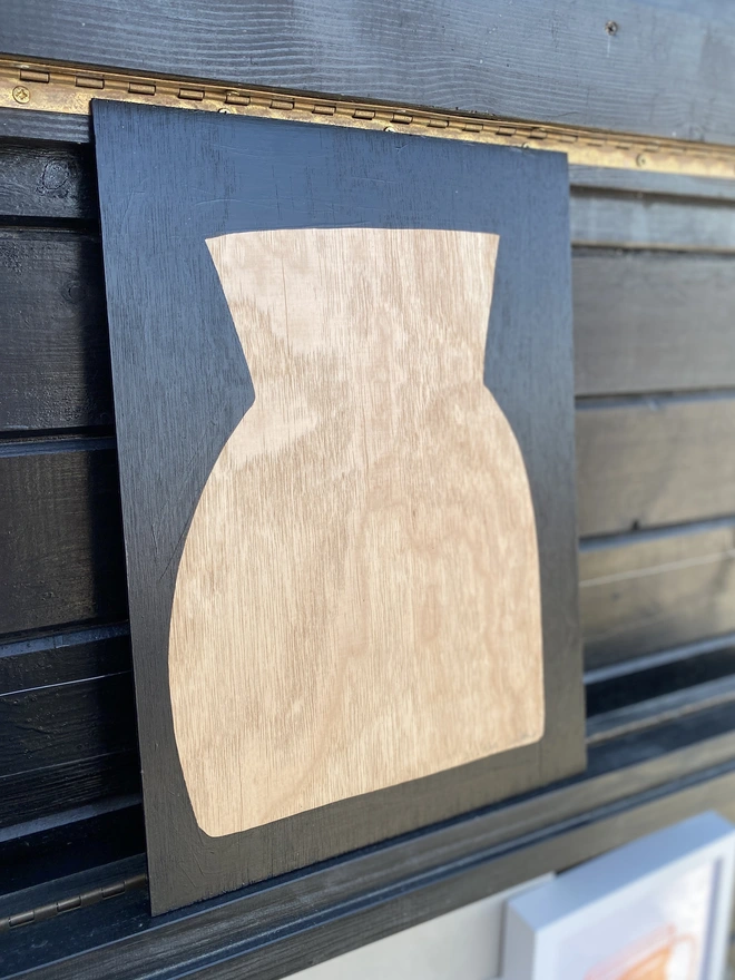 Vase Painting by Samantha Barnes, minimal art, scandi art