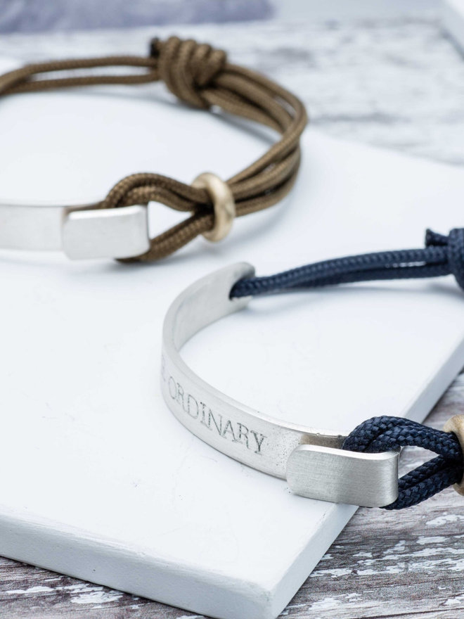 Personalised Rope Bangle Men's Bracelet