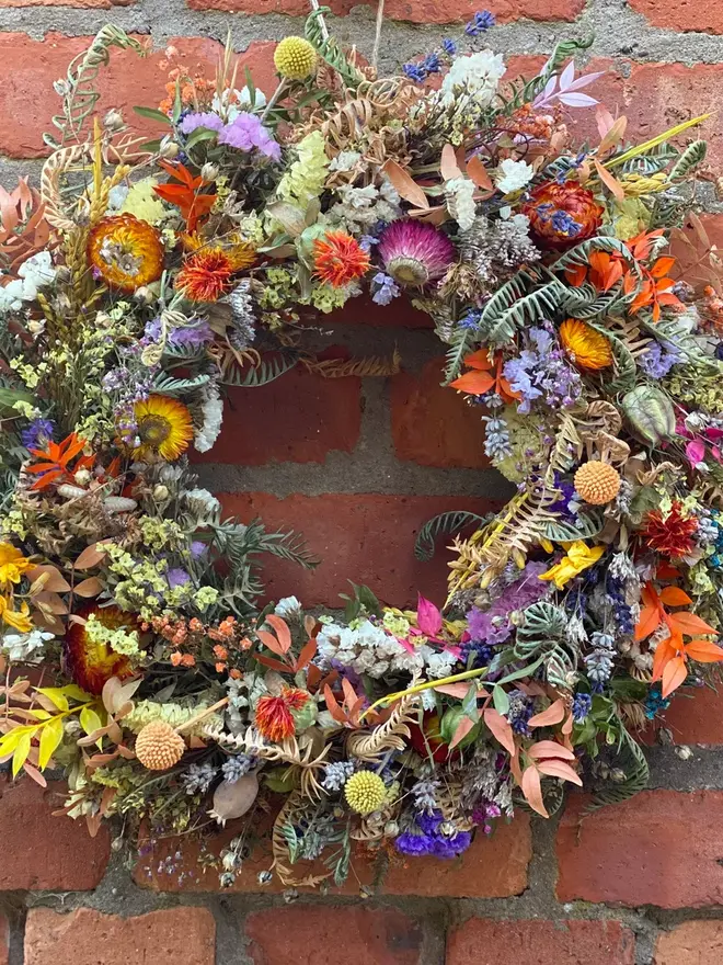 Abundance Dried Autumnal Wreath 