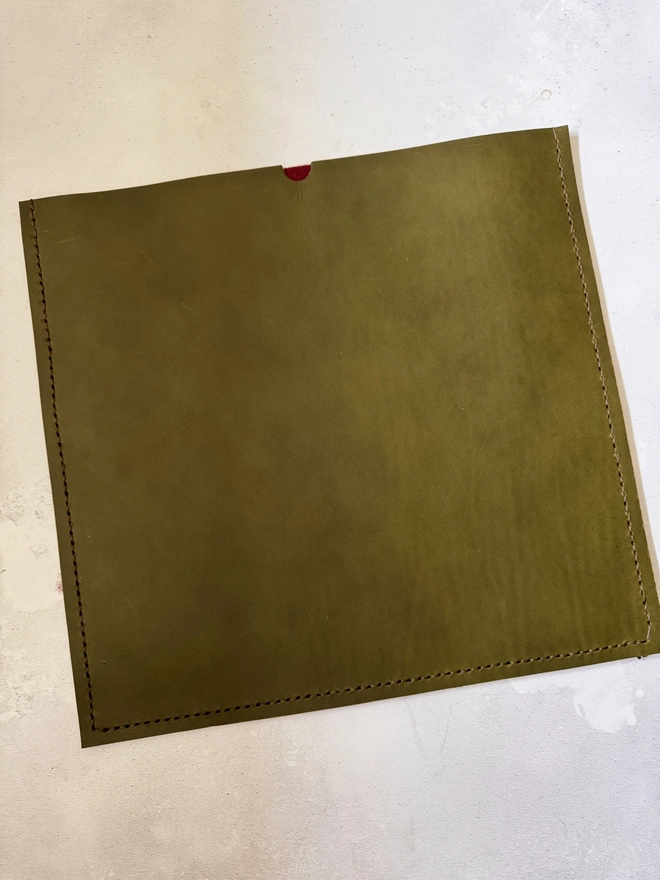 Olive green vinyl sleeve