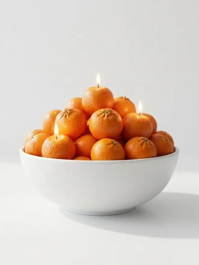 Christmas Orange Candle