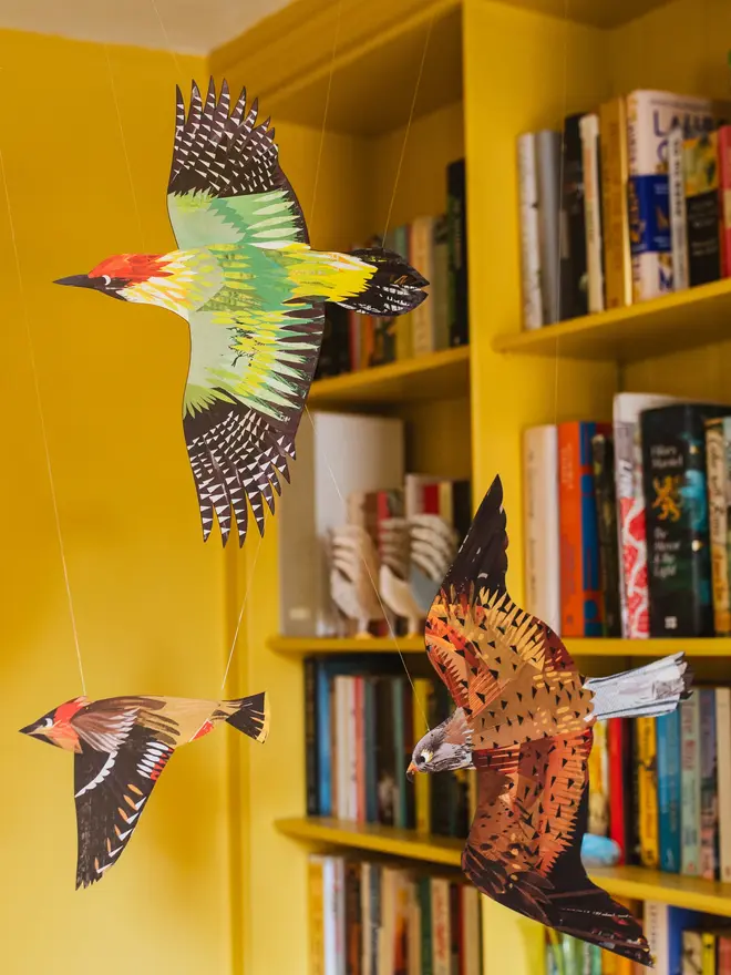 Green Woodpecker Decorative Hanging Bird Art