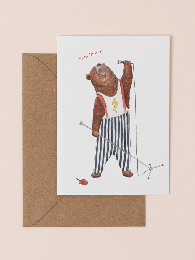 You rock card with envelope
