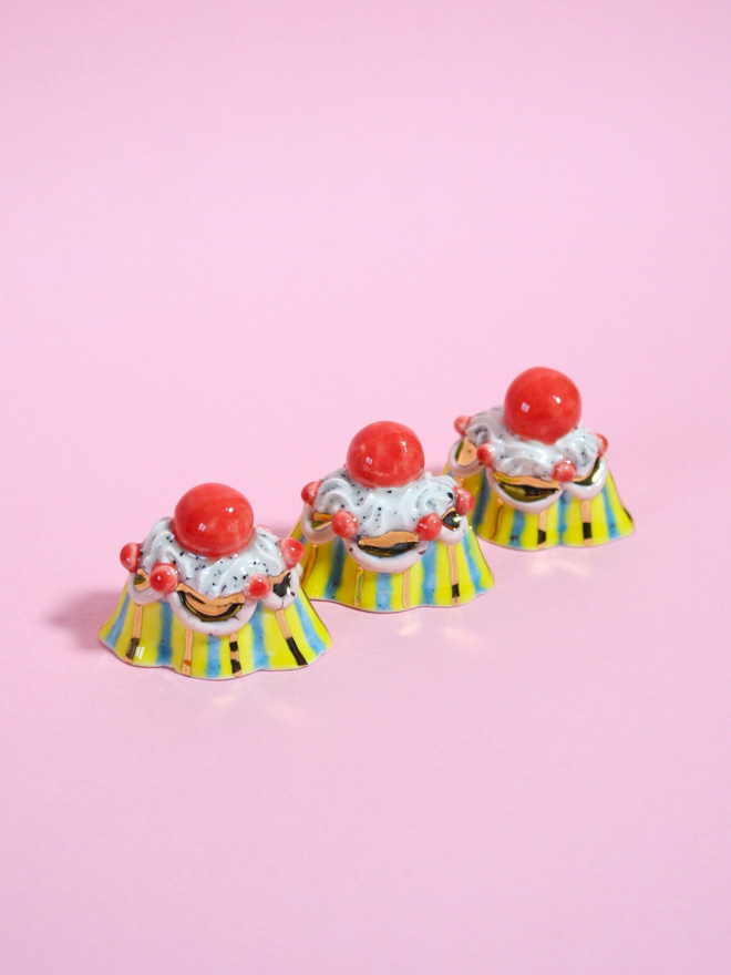 Mini Cherry On Top Ceramic Sculpture 