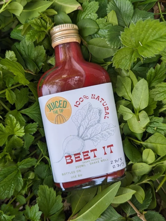 beetroot gut shot juice bottle