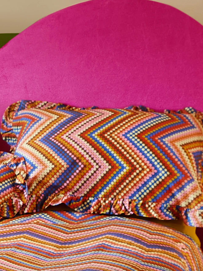 Gloria Pillowcases. Two multicoloured pillowcases.