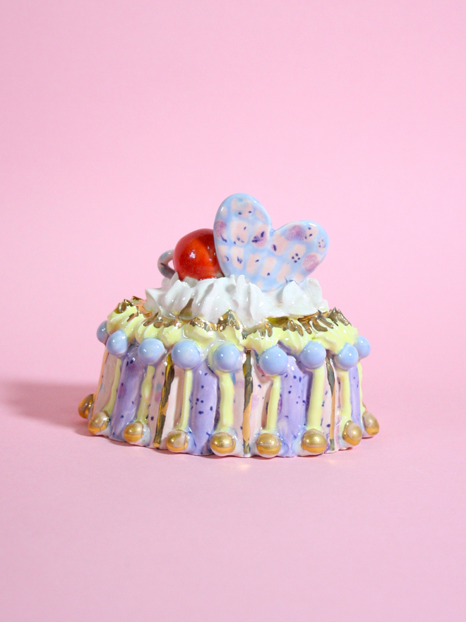 Sherbet Delight Ceramic Cake Sculpture