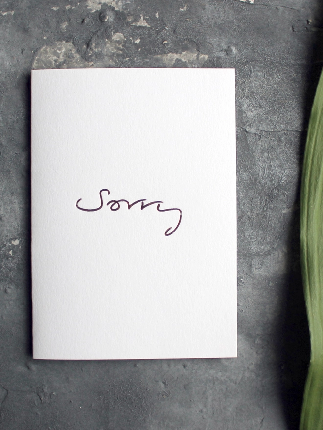 'Sorry' Hand Foiled Card
