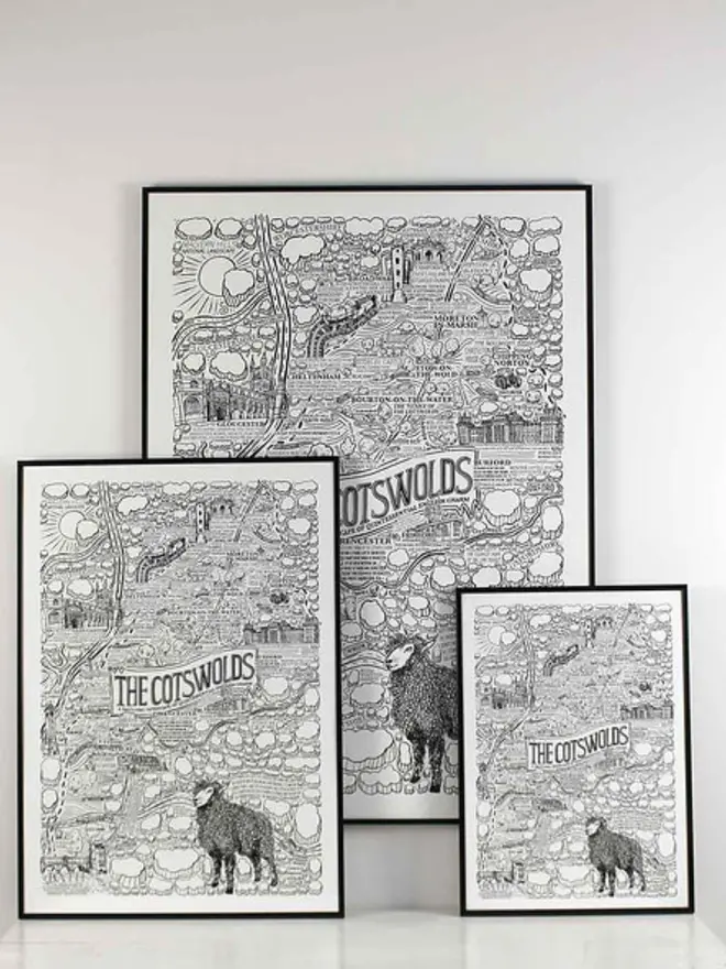 Cotswolds Poster Wall Art Print All 3