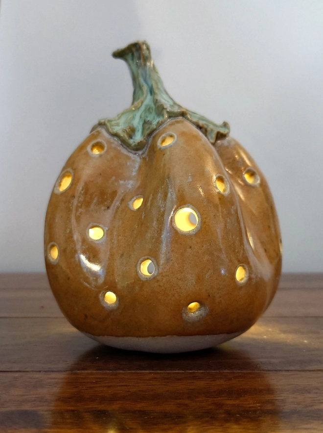 Pumpkin Tea Light Candle Lantern Halloween Decor