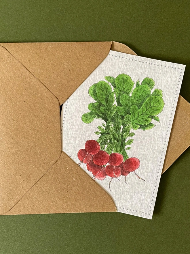 Radish card and envelope