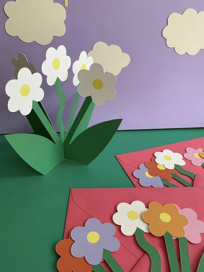Standing Daisy Bloom 3D Pop Out Card